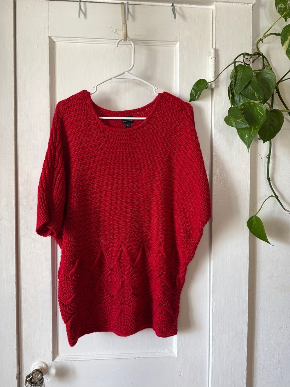 Red Women's Knit Sweater Pullover Worthington size M